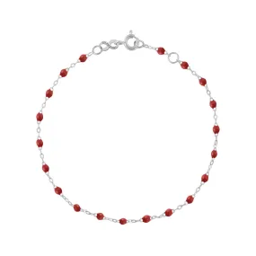 Classic Gigi Bordeaux bracelet, White Gold, 6.7