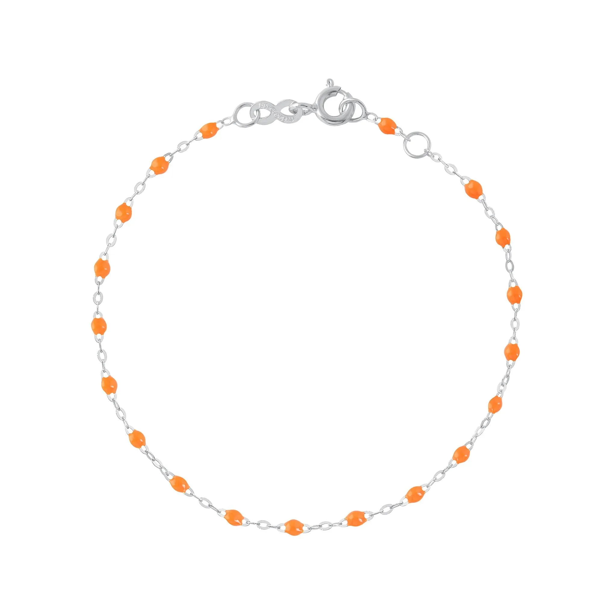 Classic Gigi Orange bracelet, White Gold, 5.9