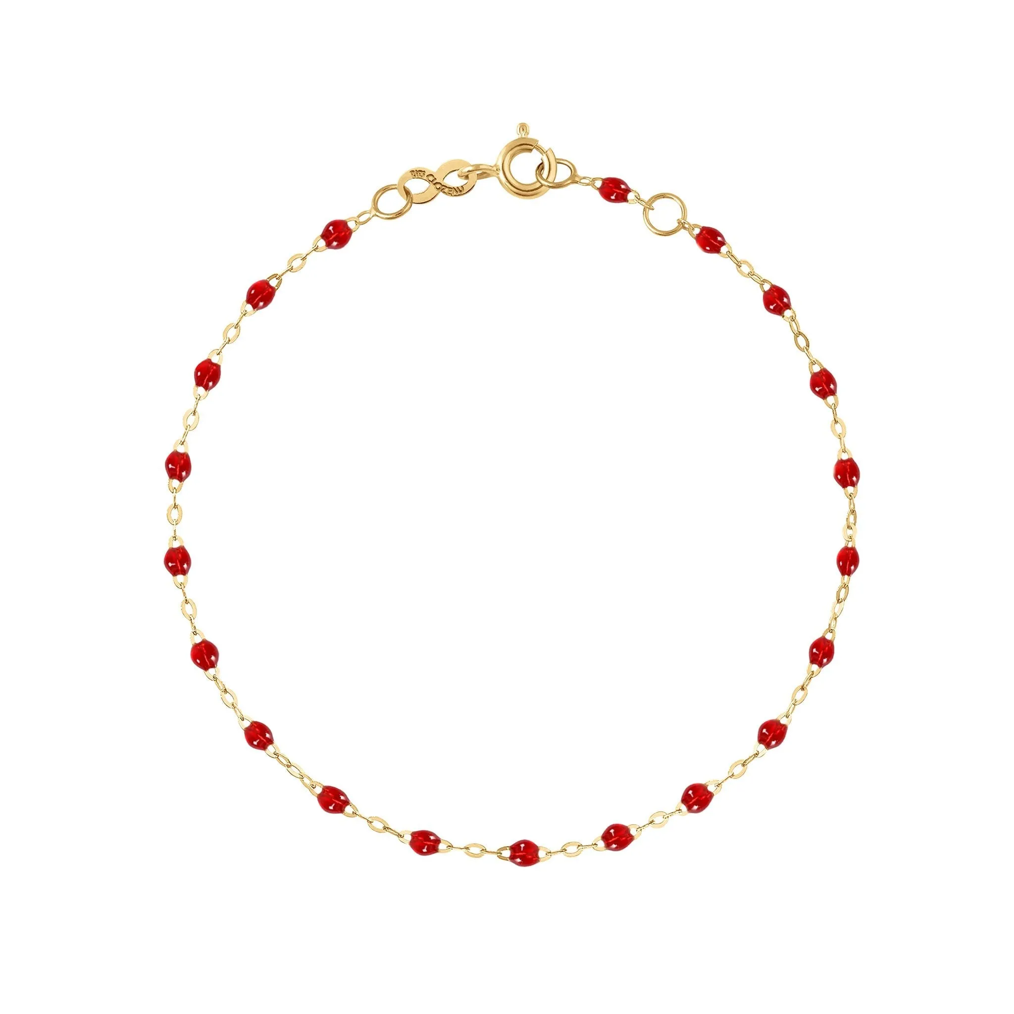 Classic Gigi Ruby bracelet, Yellow Gold, 7.5