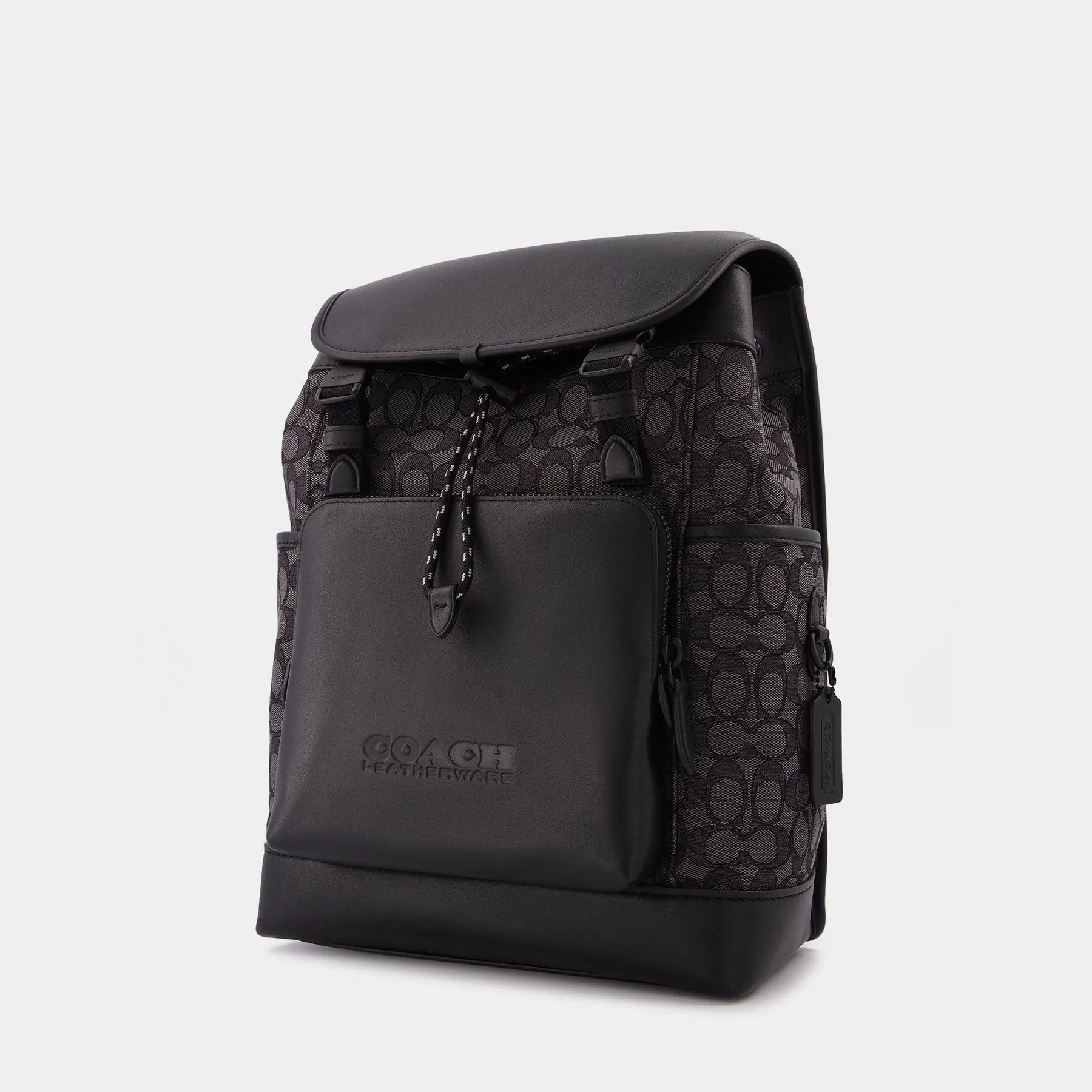 Coach  League Flap Backpack In Signature Jacquard