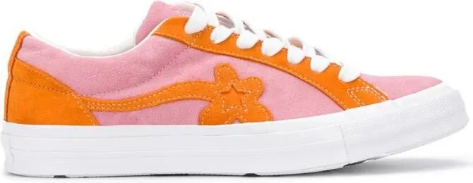 Converse floral embellished sneakers Pink