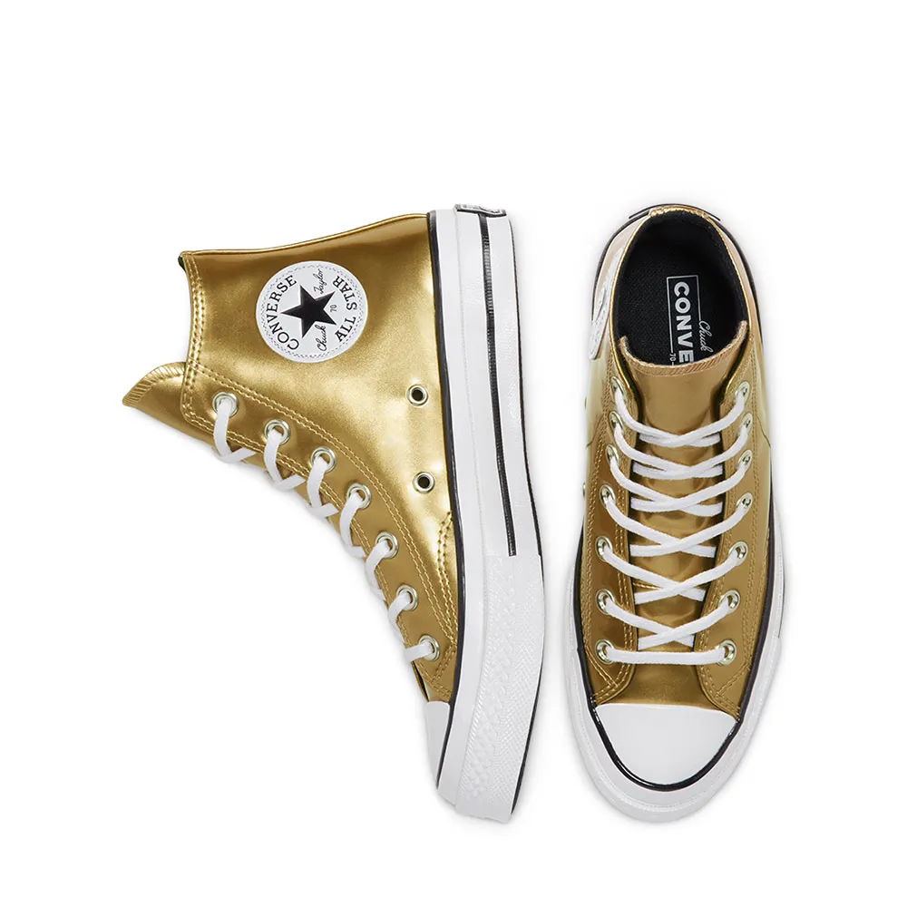 Converse Industrial Glam Chuck 70 High Top Women – Gold/Black /Egret 568797C