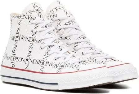 Converse x JW Anderson White Logo Print Sneakers