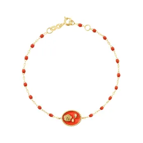 Coral Rose Bracelet, Yellow Gold, 6.7