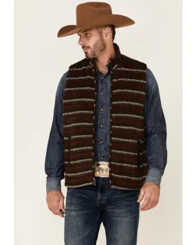 Cripple Creek Men's Navajo Print Zip-Front Blanket Vest