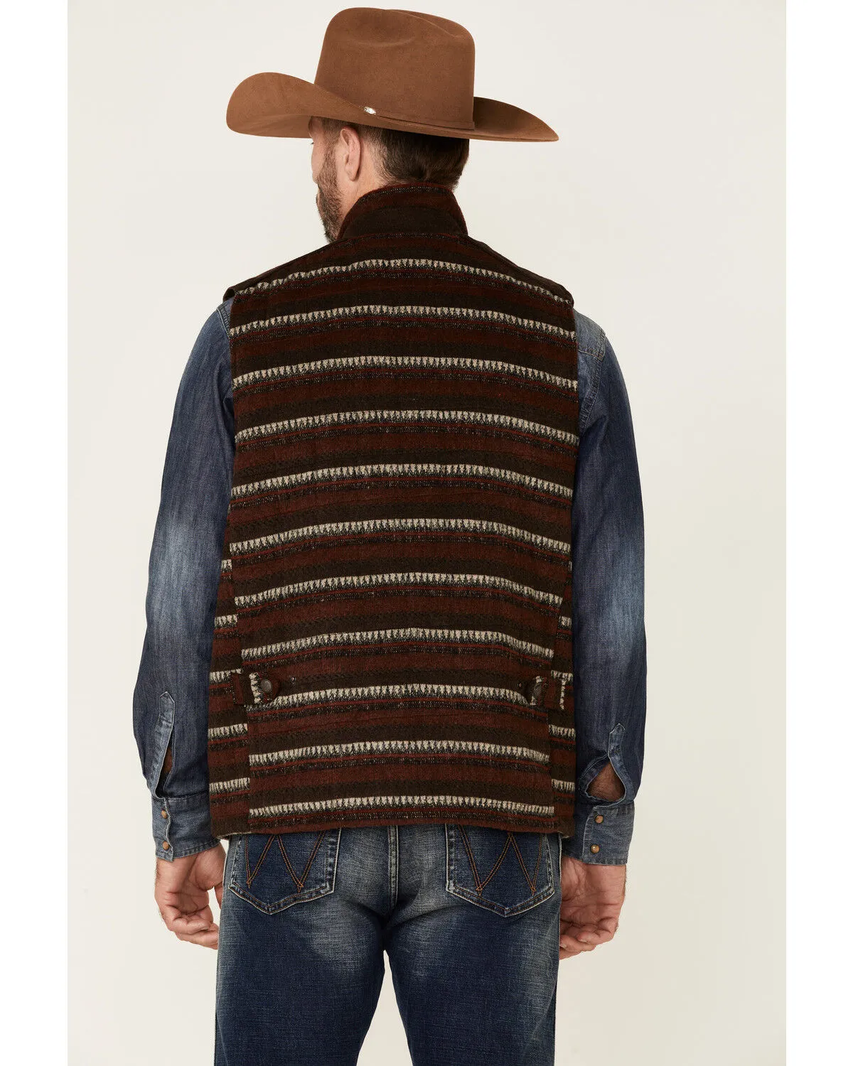 Cripple Creek Men's Navajo Print Zip-Front Blanket Vest