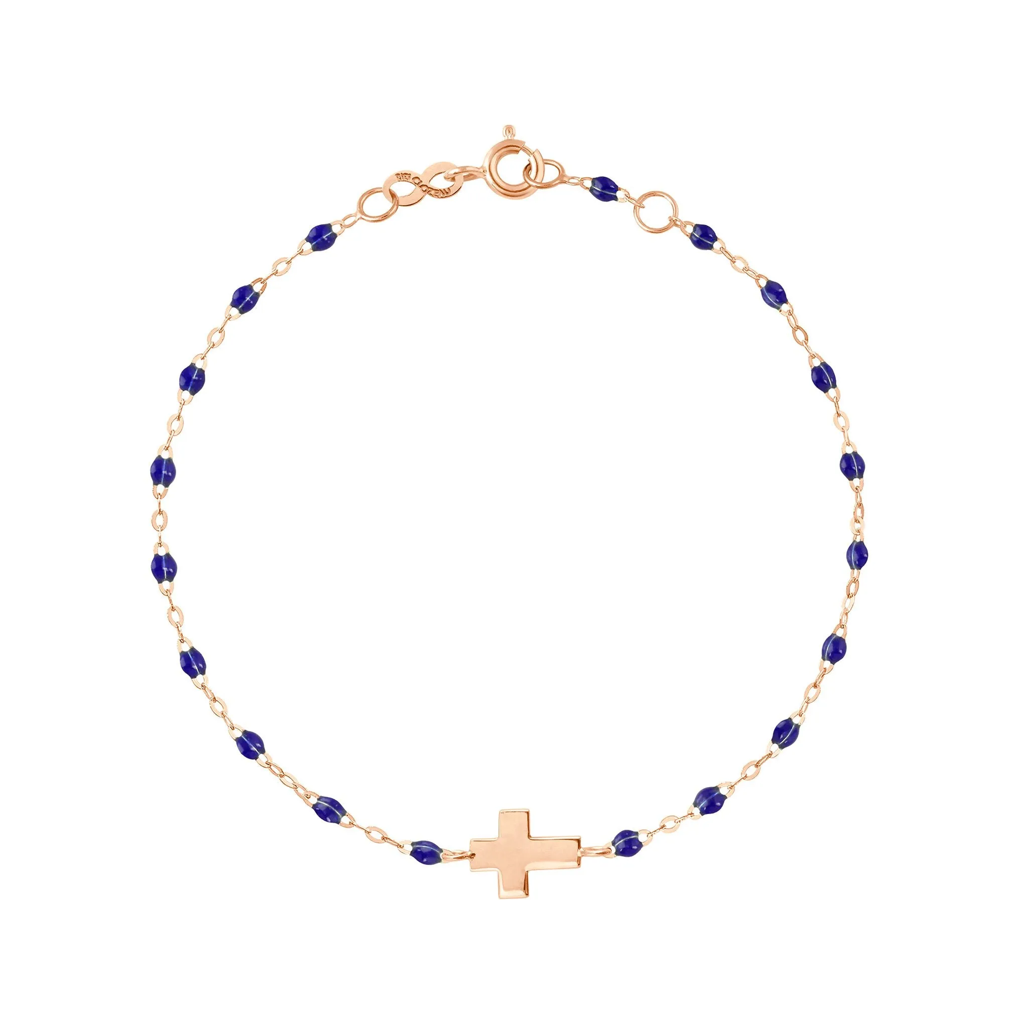 Cross Charm Classic Gigi Lapis bracelet, Rose Gold, 6.7