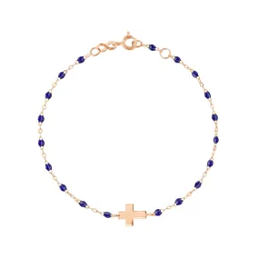 Cross Charm Classic Gigi Lapis bracelet, Rose Gold, 6.7