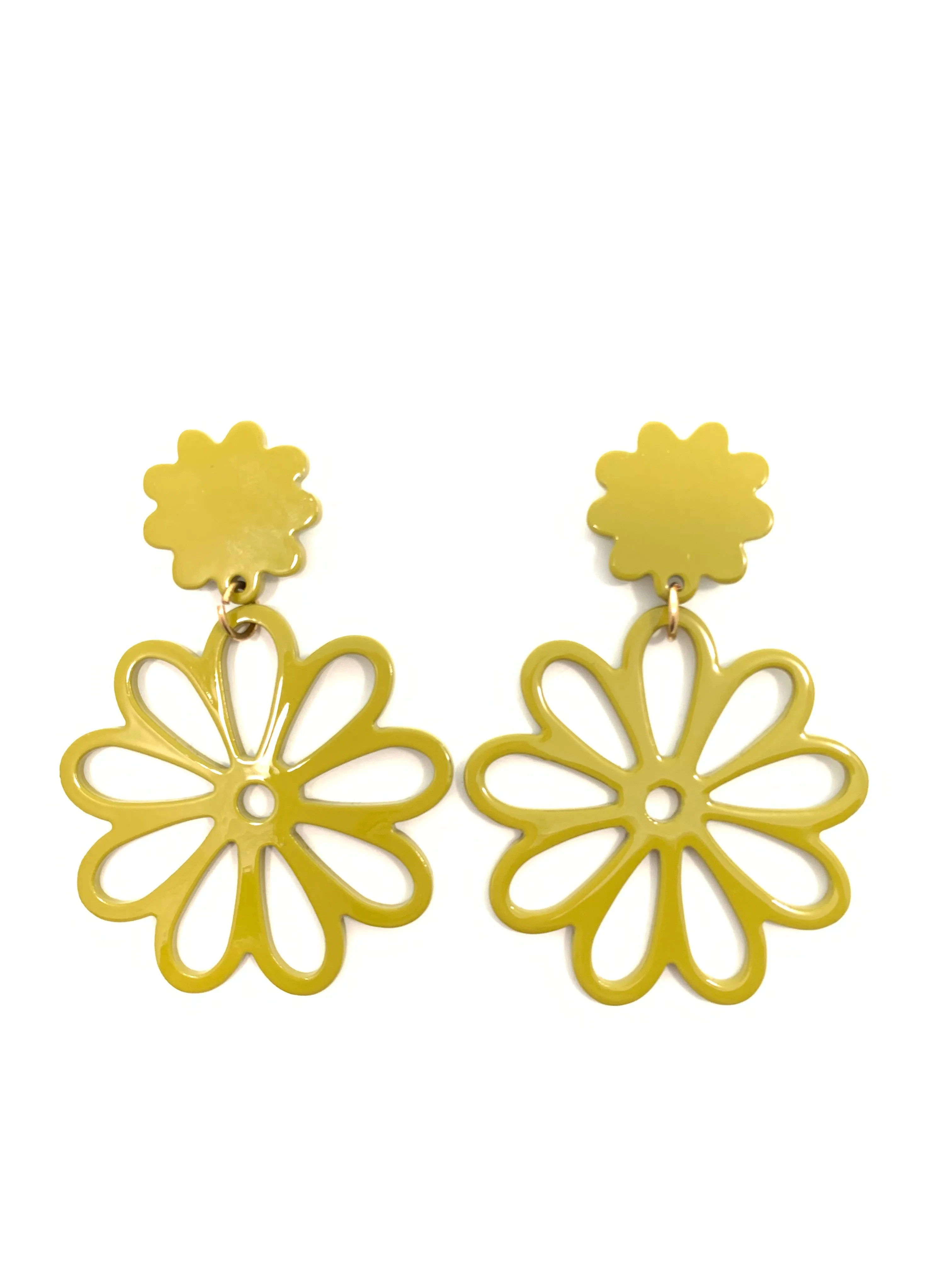 Dahlia Earrings in Army