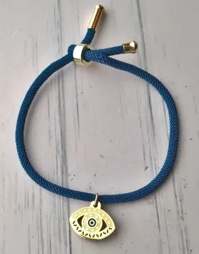 Dani Evil Eye Corded Slider Bracelet