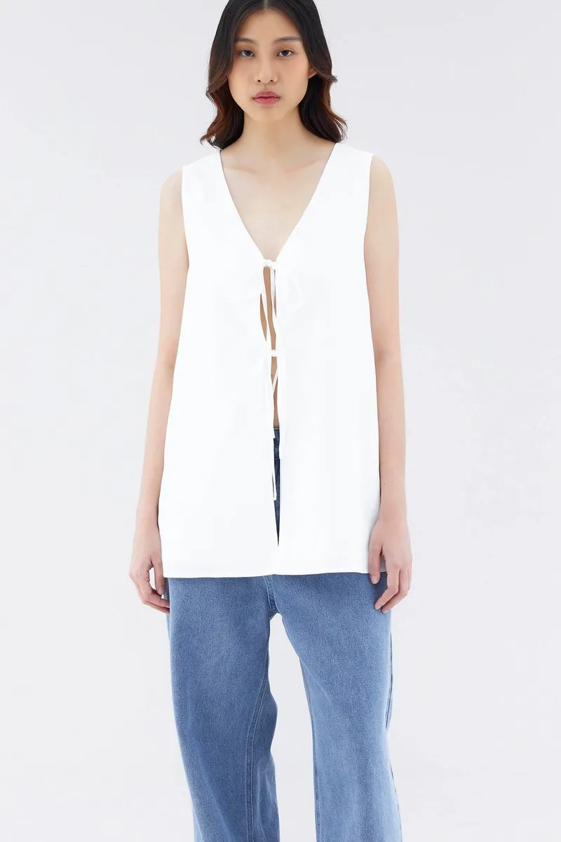 Darelyn Front Tie Longline Vest