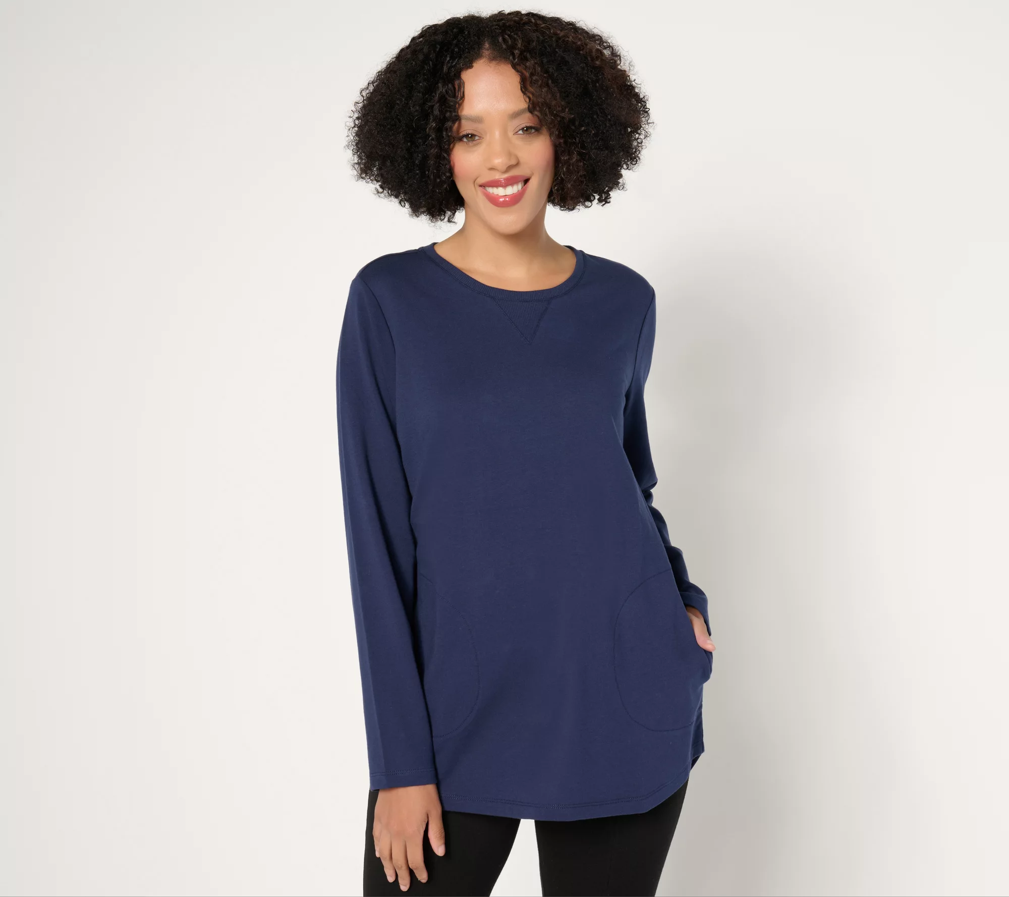 Denim & Co. Active Regular French Terry Tunic