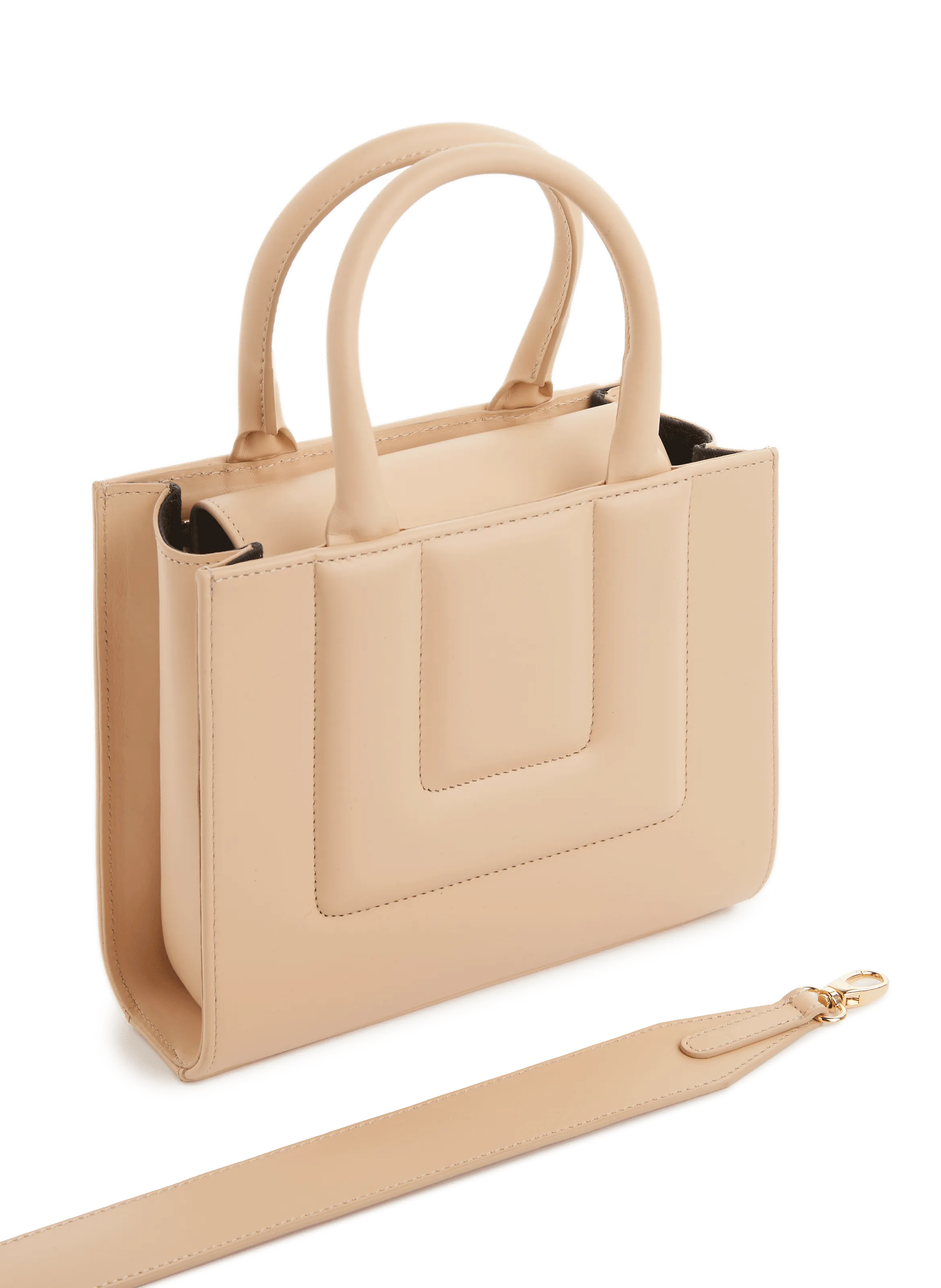 DESTREE  Leather Sun Bag - Beige