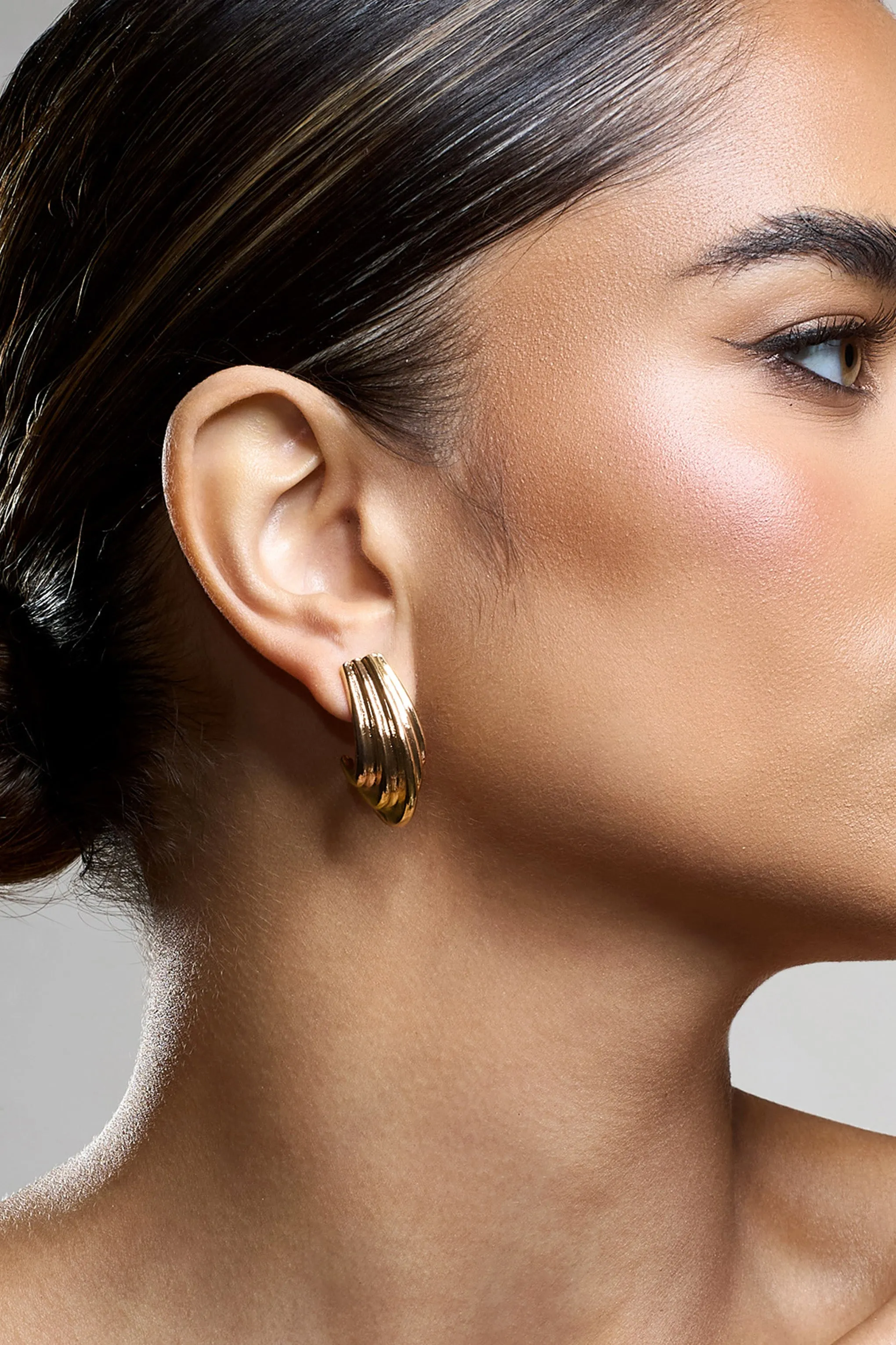 Didi | Gold Layered Huggie Earrings