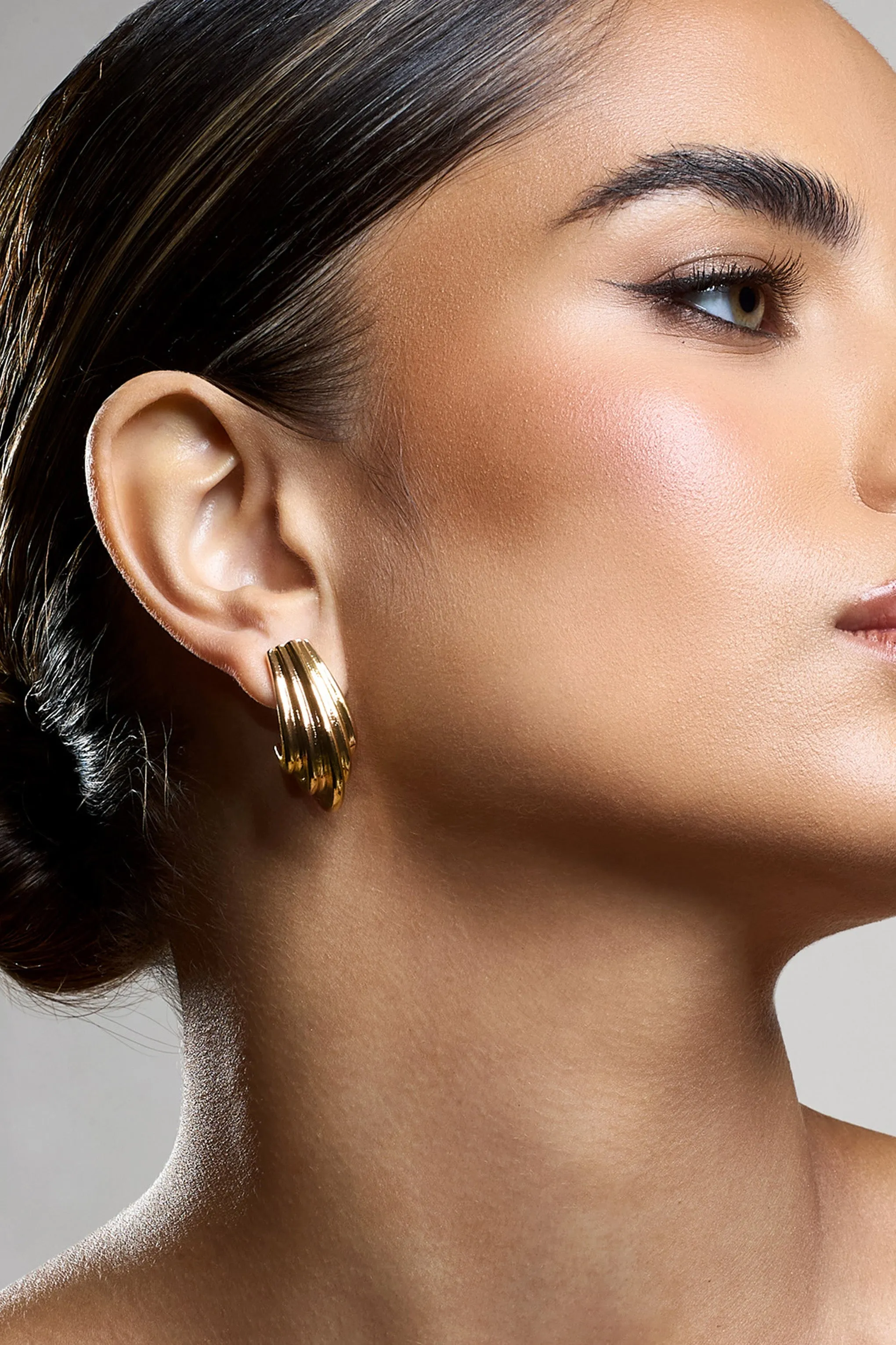 Didi | Gold Layered Huggie Earrings