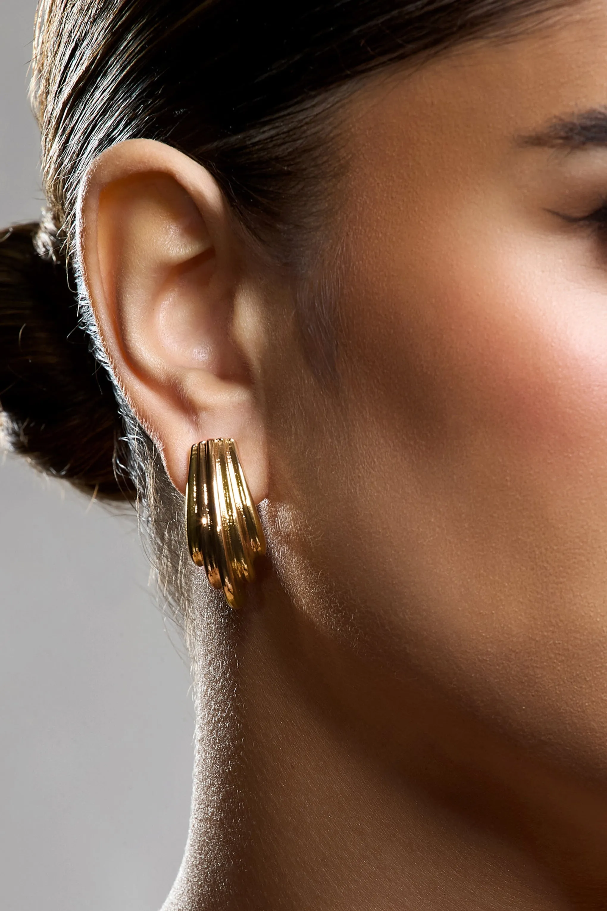 Didi | Gold Layered Huggie Earrings