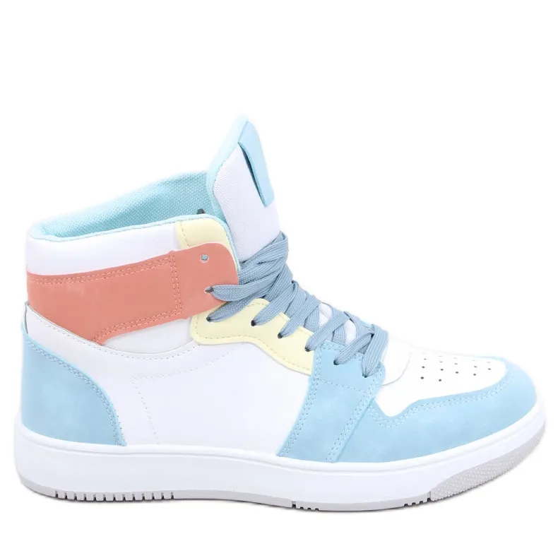 Dorcas Blue ankle-high sneakers white