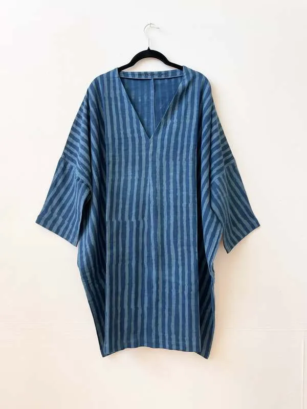 Dress / Tunic - Indigo Dark Stripe