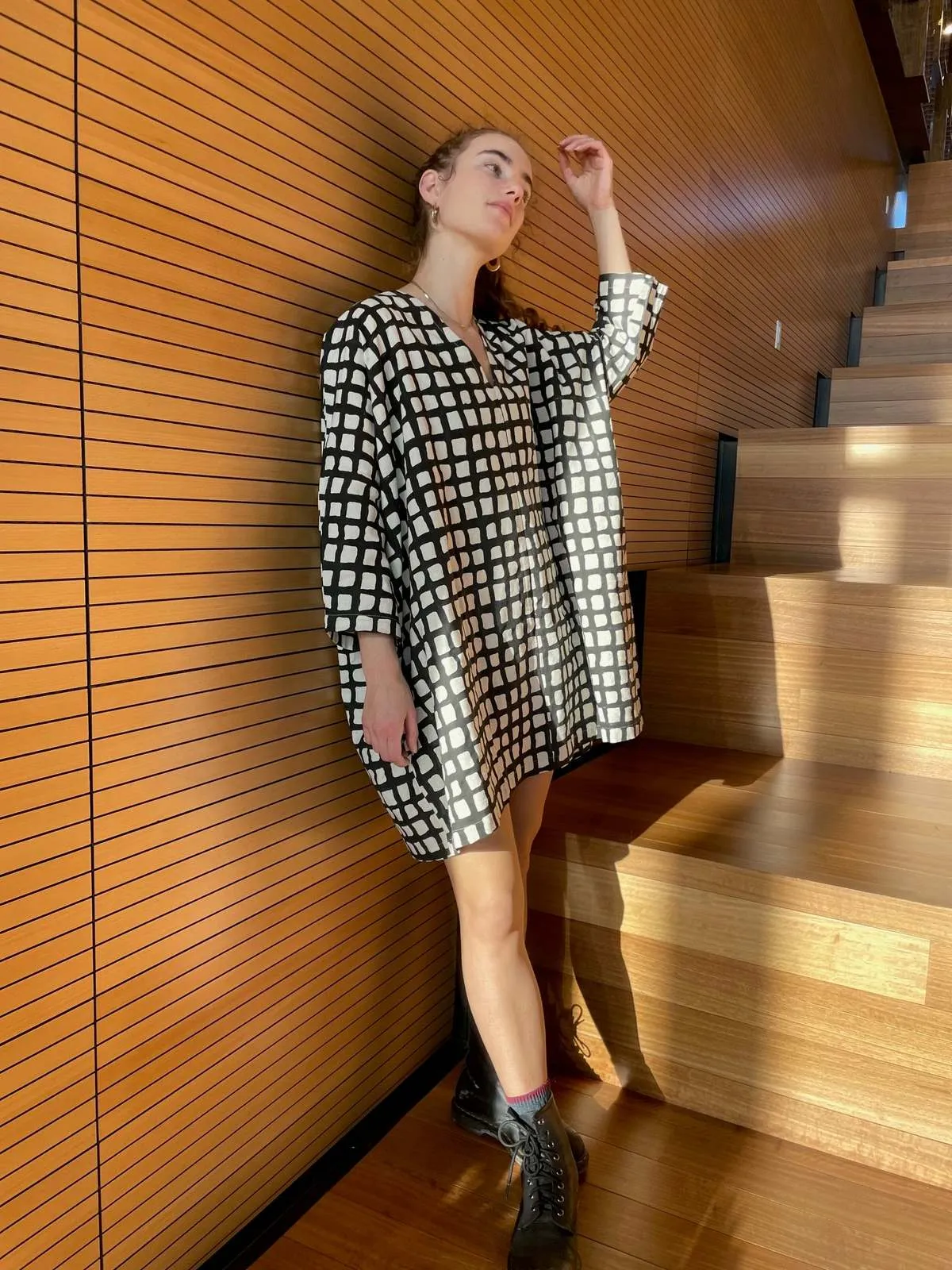 Dress - Tunic Black Check