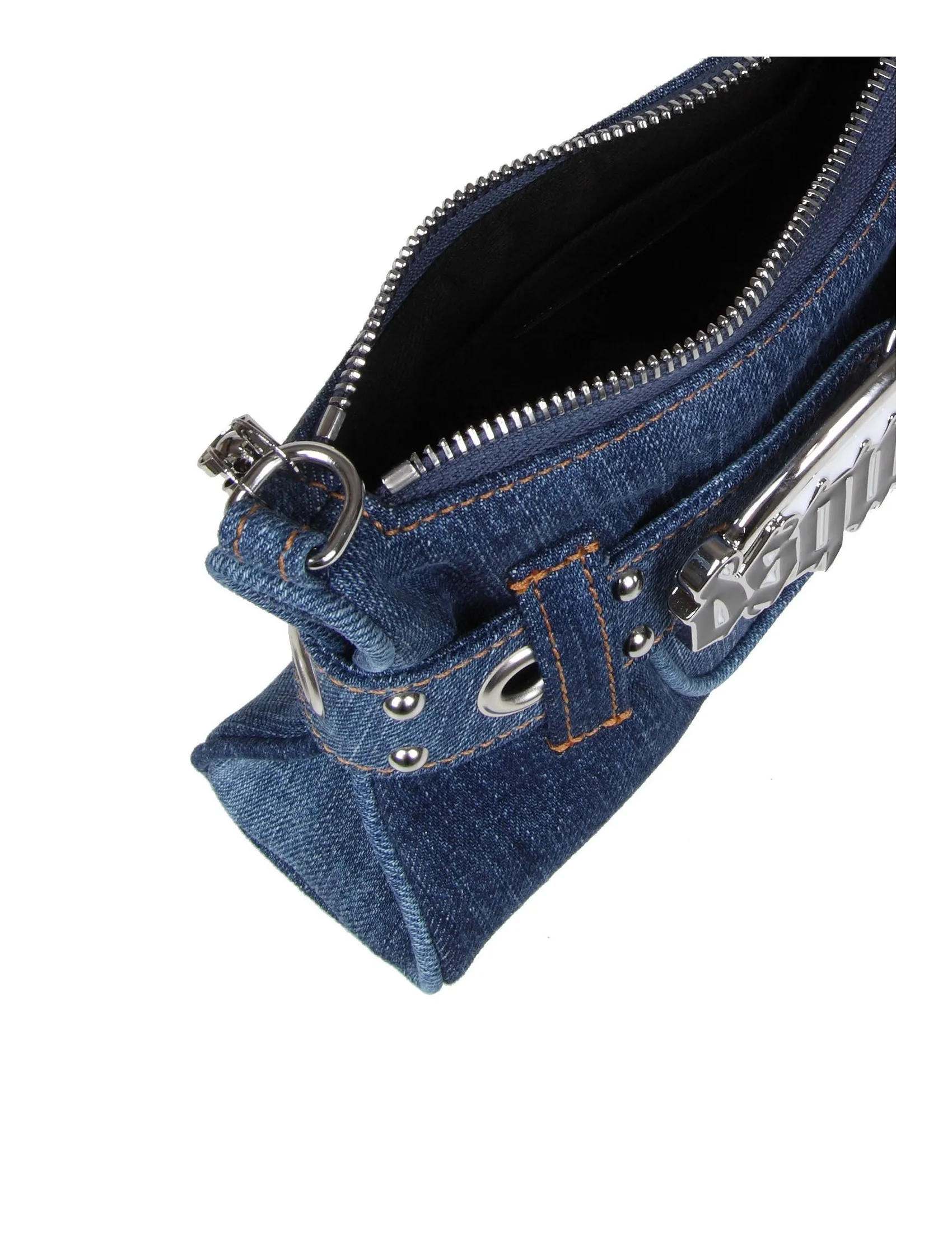 DSQUARED2 DENIM SHOULDER BAG WITH LOGO