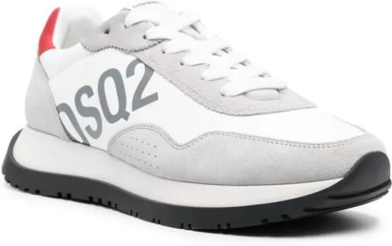 DSQUARED2 Running leather sneakers White