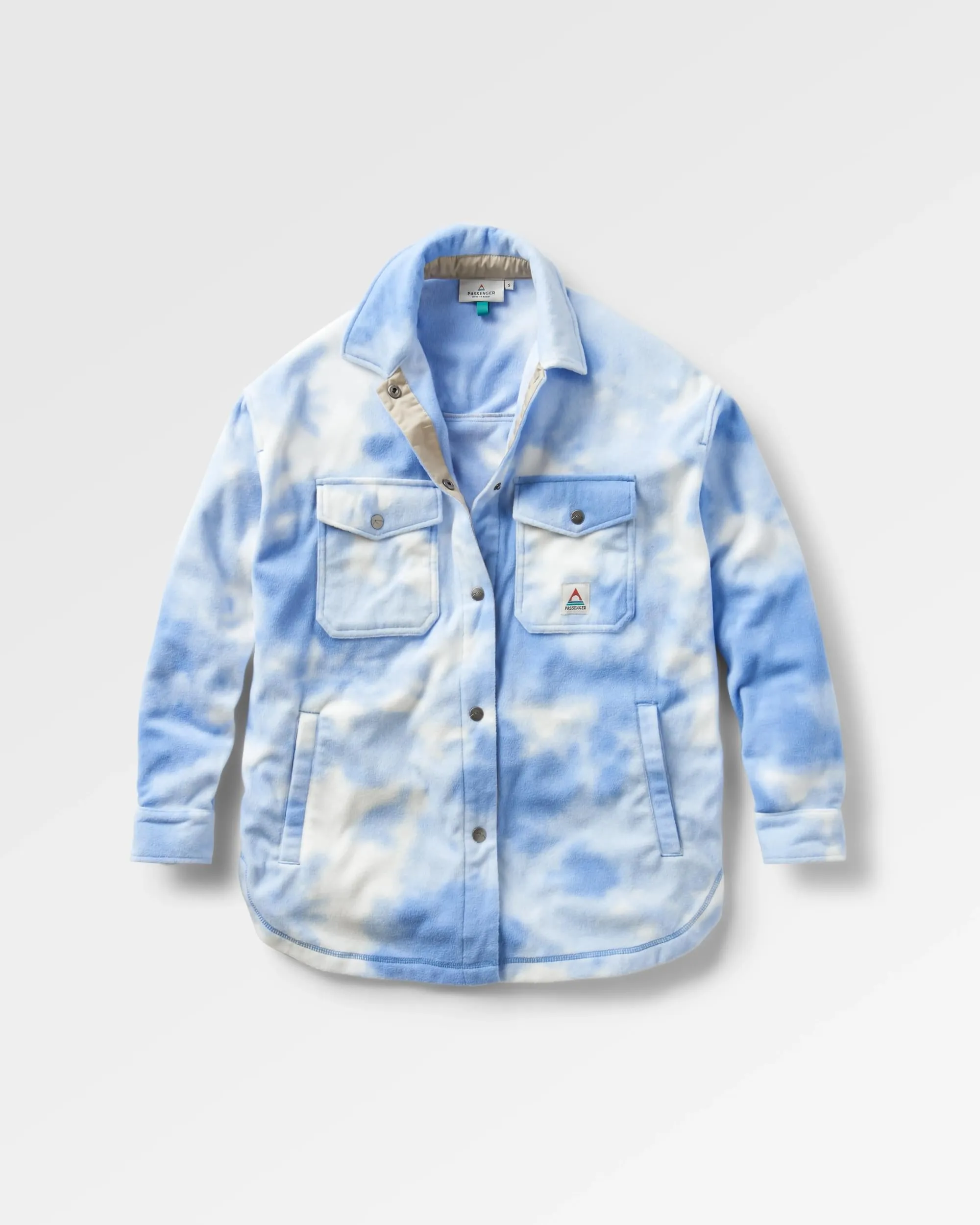 East Recycled Polar Fleece Shirt - Tie Dye Cornflower