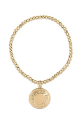 Enewton Classic Gold 3mm Bead Bracelet- Cherish Small Gold Locket