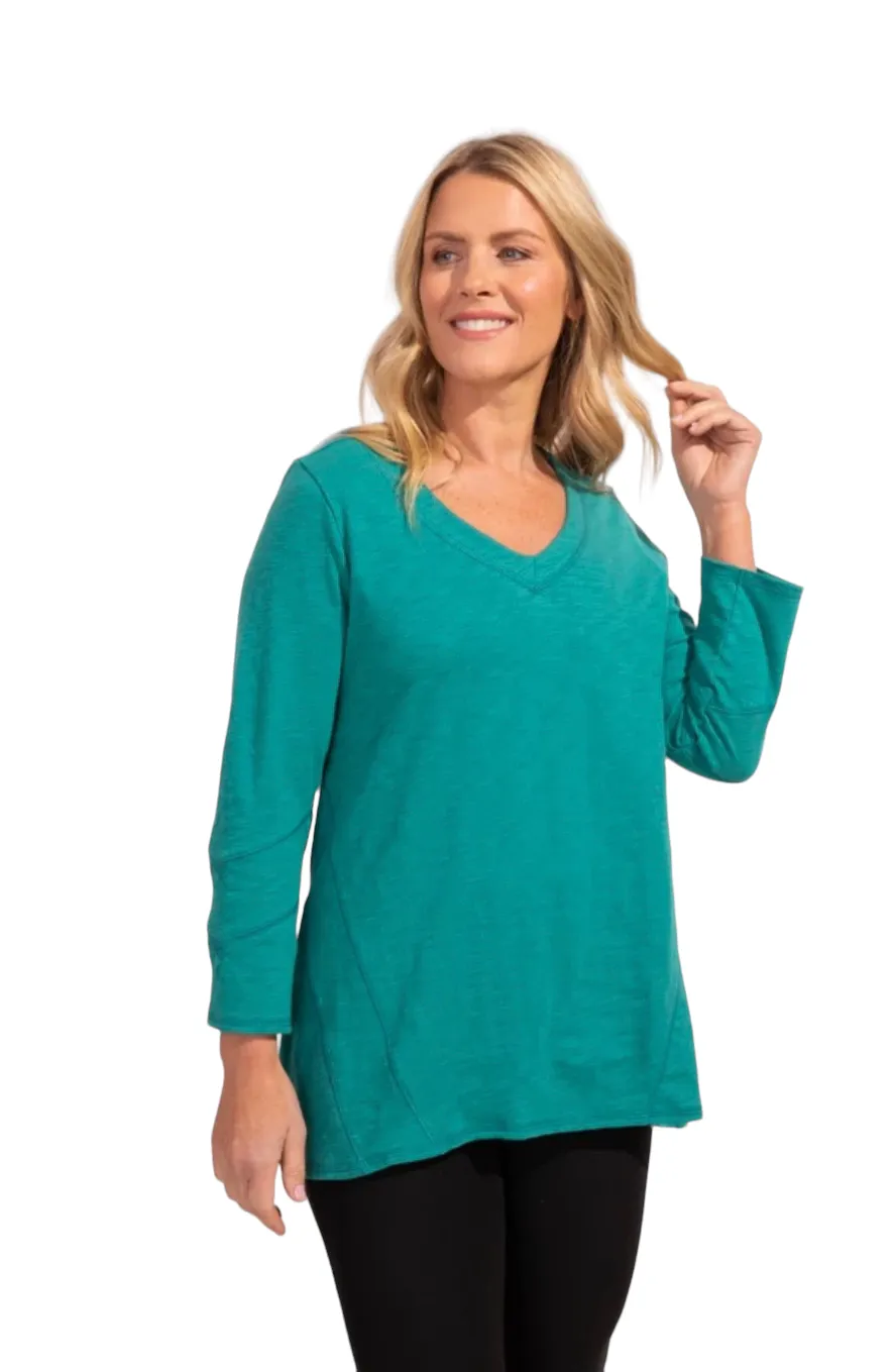 ESCAPE BY HABITAT COTTON SLUB V-NECK TUNIC