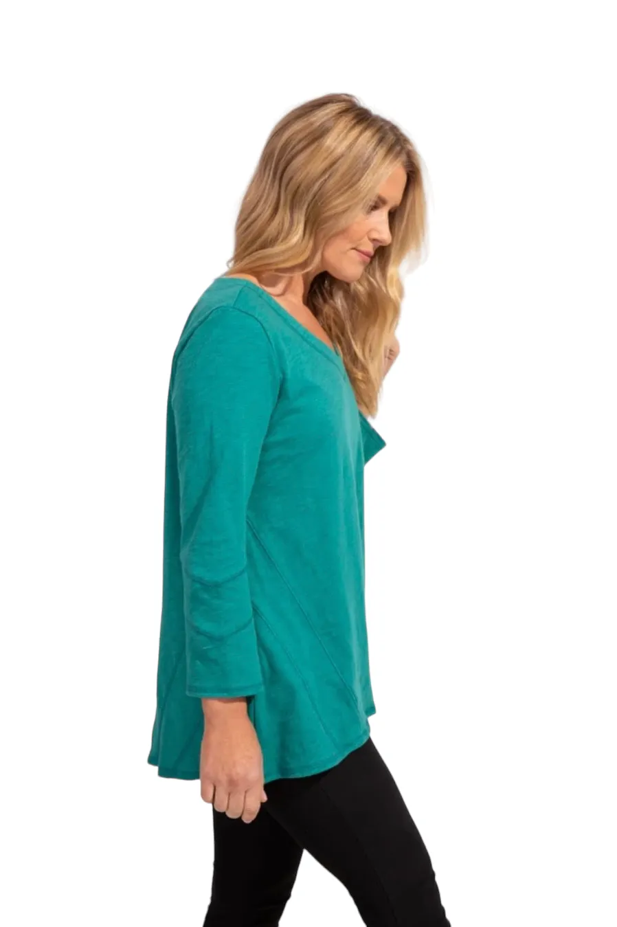 ESCAPE BY HABITAT COTTON SLUB V-NECK TUNIC