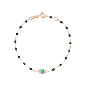 Eye Sparkle Diamond Bracelet, Black, Rose Gold, 6.7