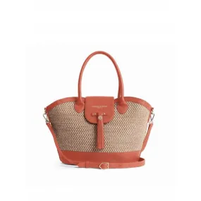 Fairfax & Favor Womens Windsor Basket Bag in Melon Leather