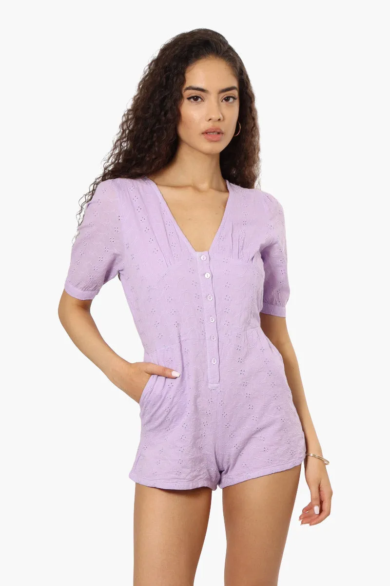 Fairweather New Look Short Sleeve Button Down Romper