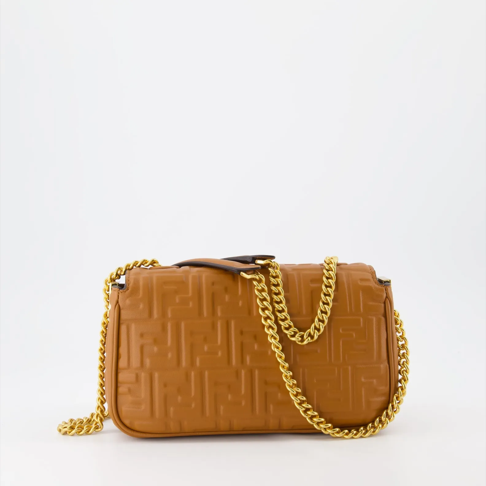 Fendi Brown Leather Baguette Bag