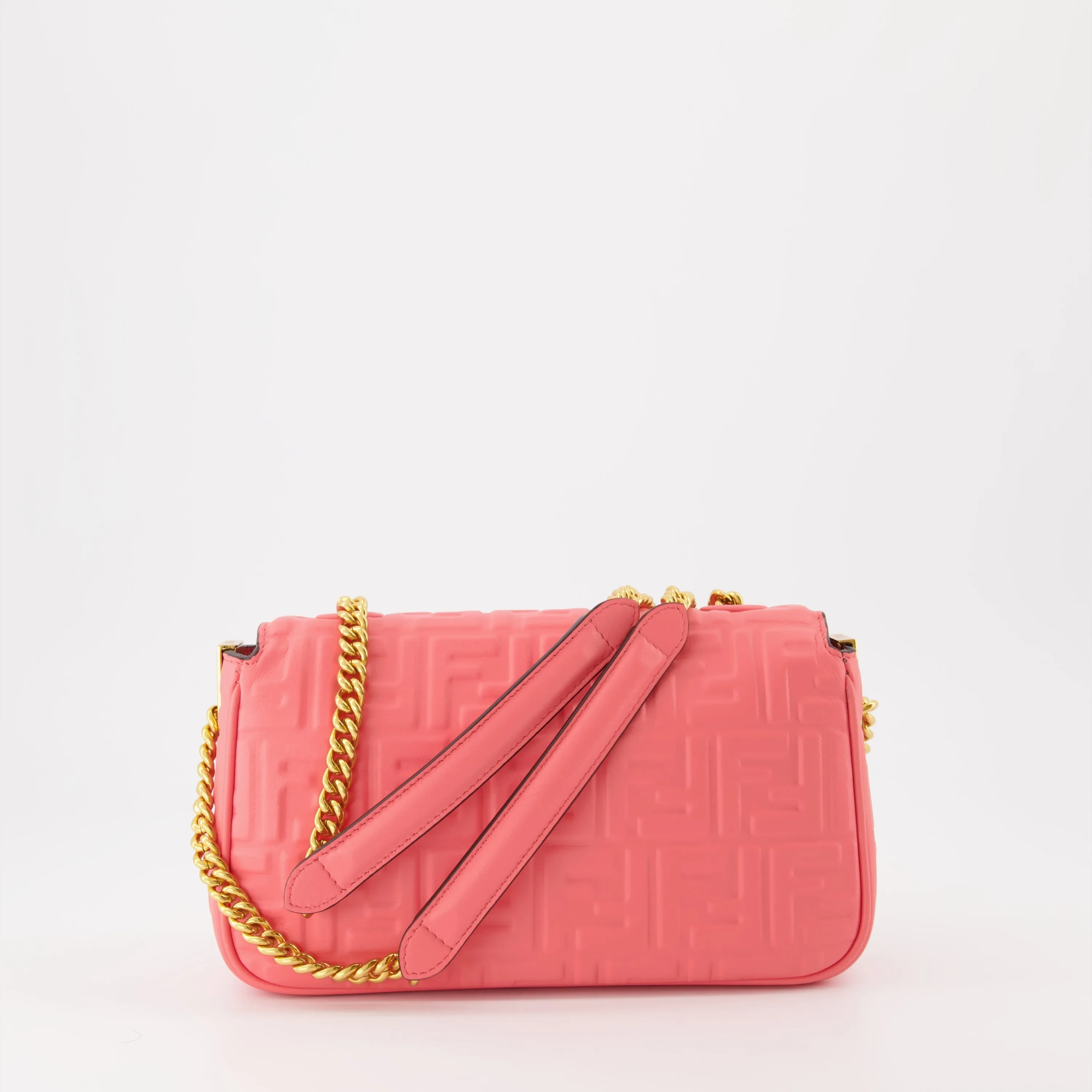 Fendi Pink Leather Baguette Bag