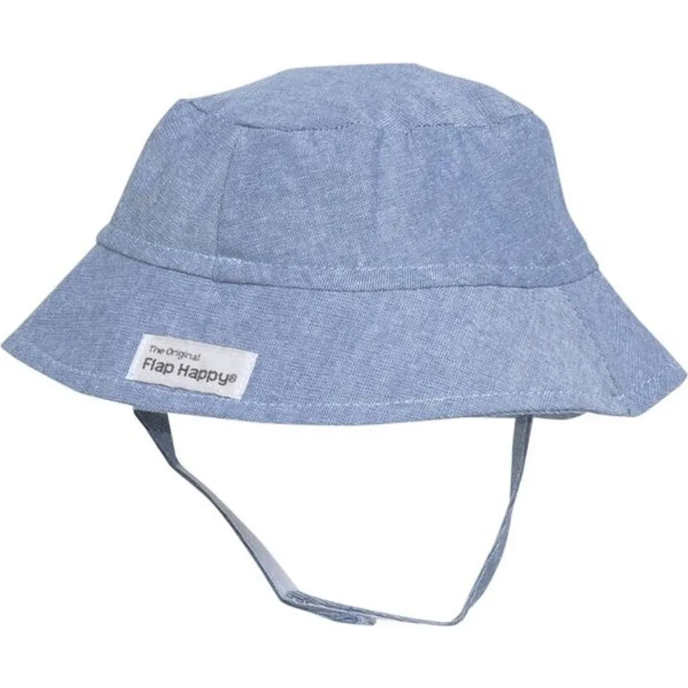 Flap Happy UPF 50+ Bucket Hat, Chambray