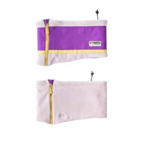 Fleece Neck Warmer - Beige/Purple