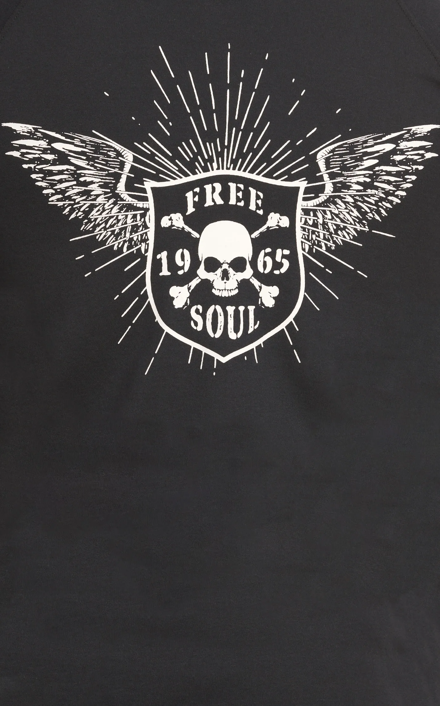 Forge Workwear Men's Black with Winged Free Soul Graphic FR Long Sleeve Work T-Shirt