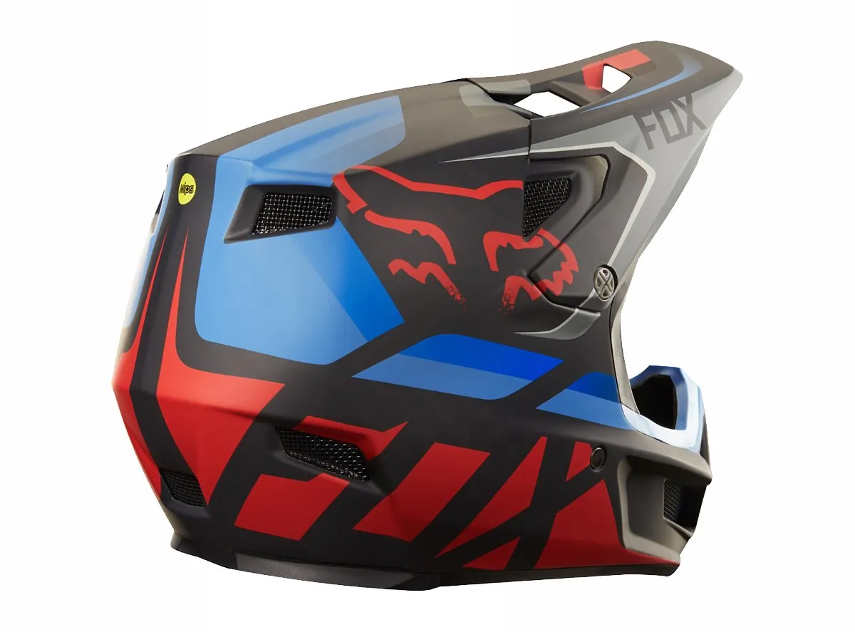 Fox Racing Rampage Pro Carbon Full Face Helmet - Seca - Black-Gray-Red