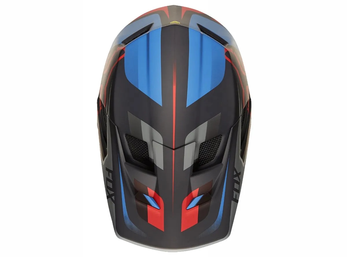 Fox Racing Rampage Pro Carbon Full Face Helmet - Seca - Black-Gray-Red