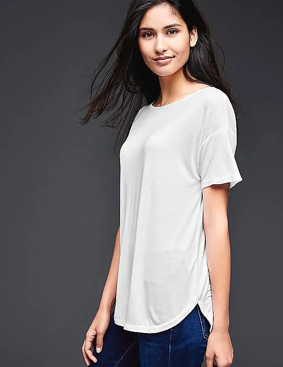 GAP Women White Solid Fluid Tunic