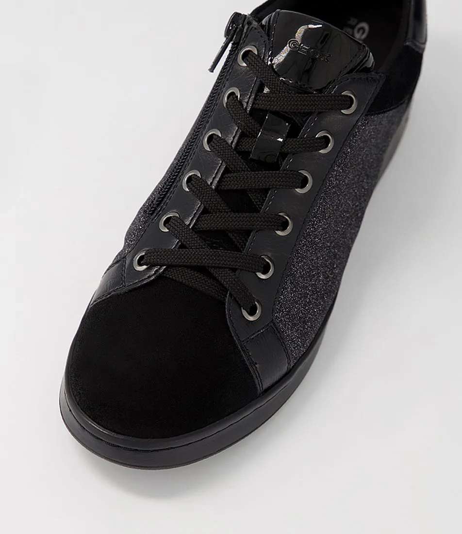 GEOX D Jaysen B Black Multi Suede Sneakers