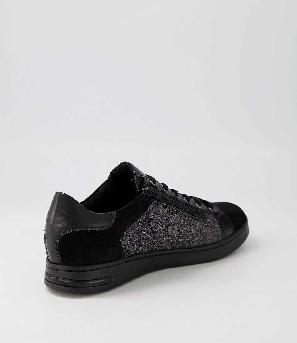 GEOX D Jaysen B Black Multi Suede Sneakers