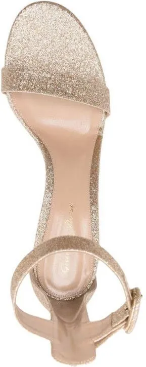 Gianvito Rossi Portofino 90 glitter sandals Gold