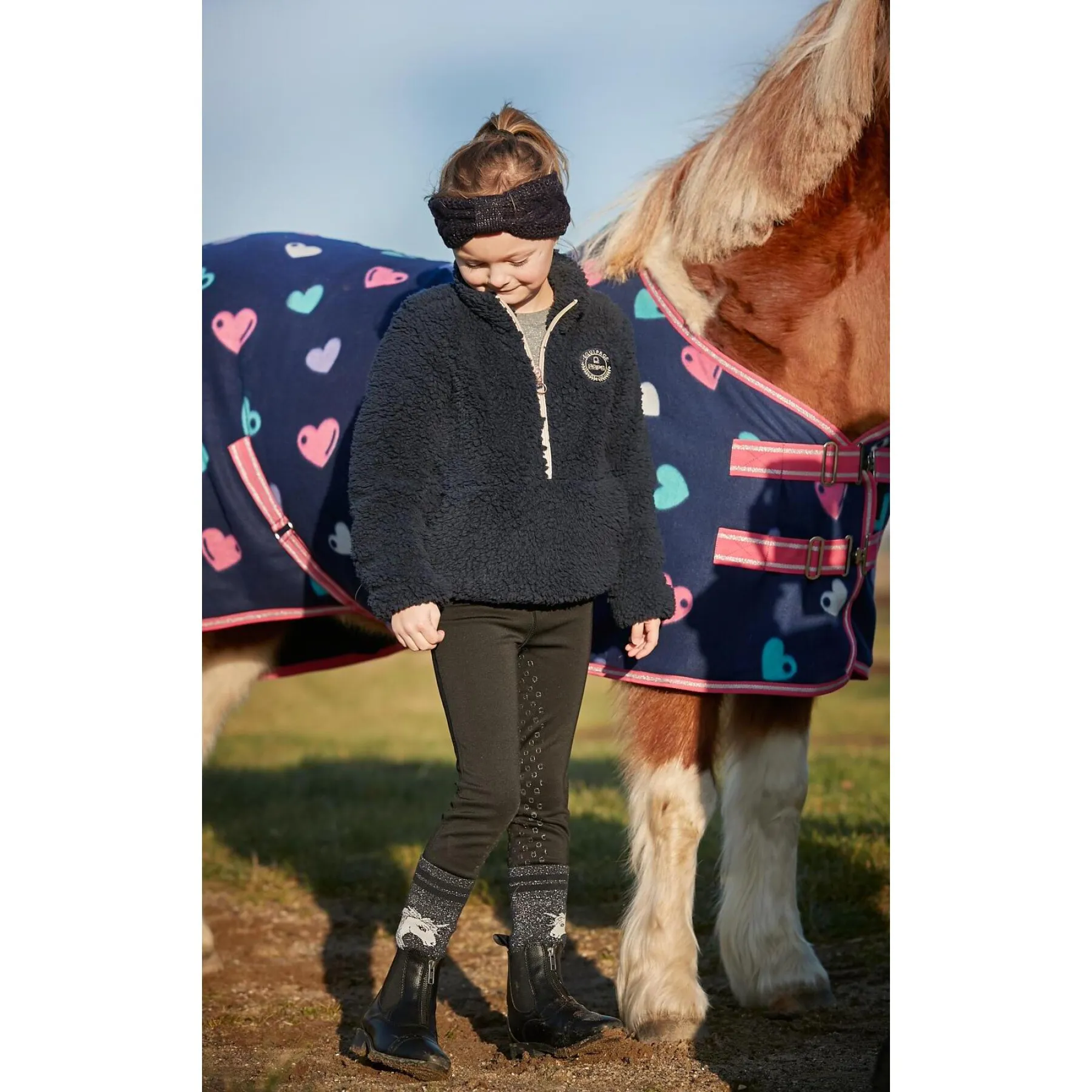 Girl's 1/2 zip fleece Equipage Joelle