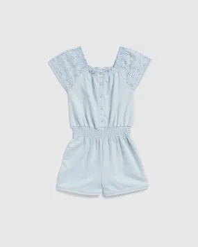 Girls Breezy Eyelet Romper