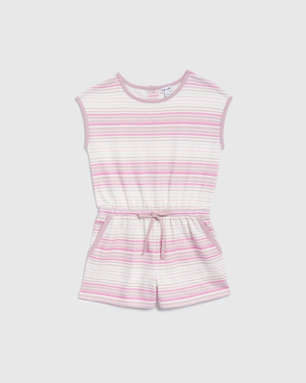 Girls Painterly Stripe Romper