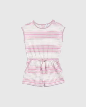 Girls Painterly Stripe Romper