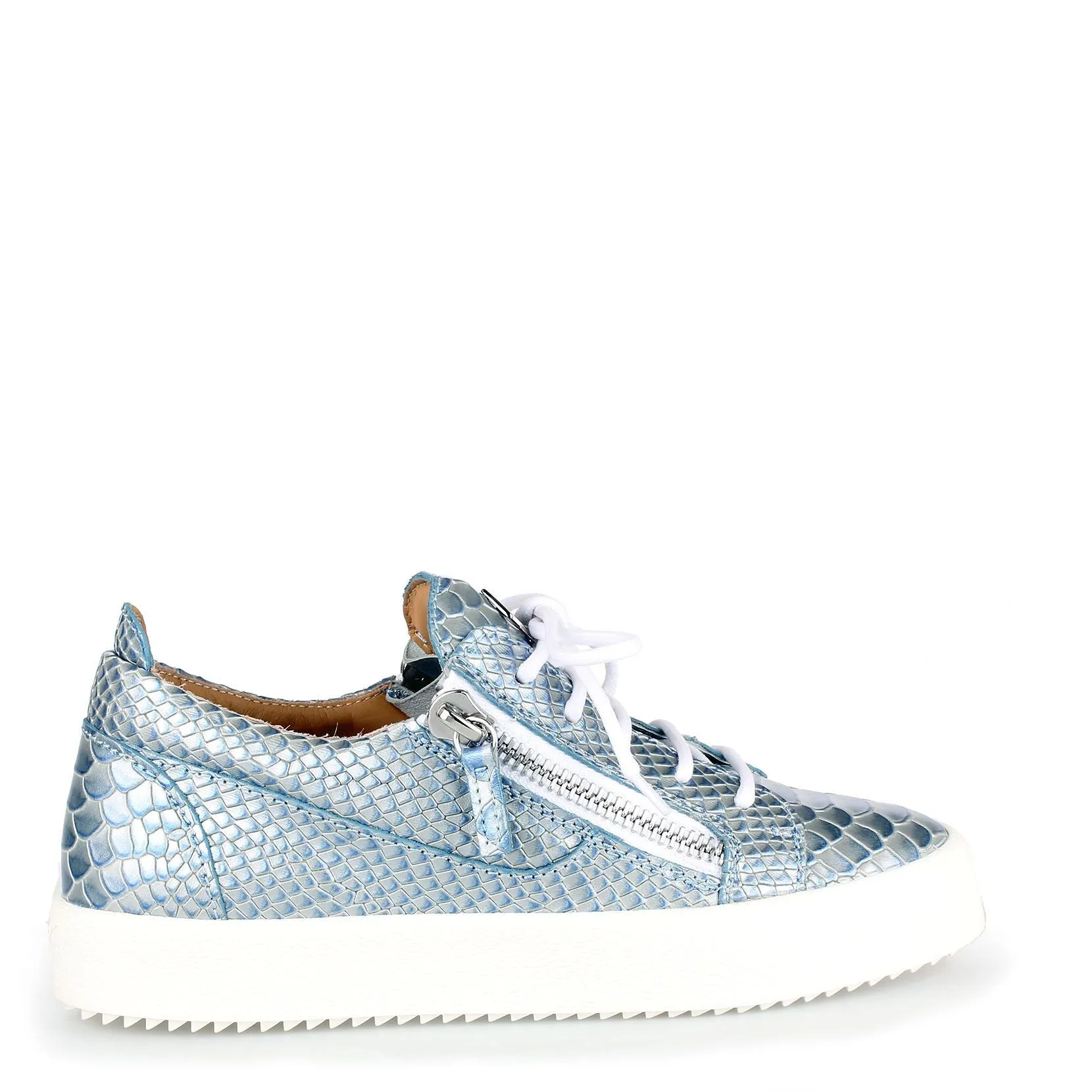 Giuseppe Zanotti Gail light blue embossed sneakers