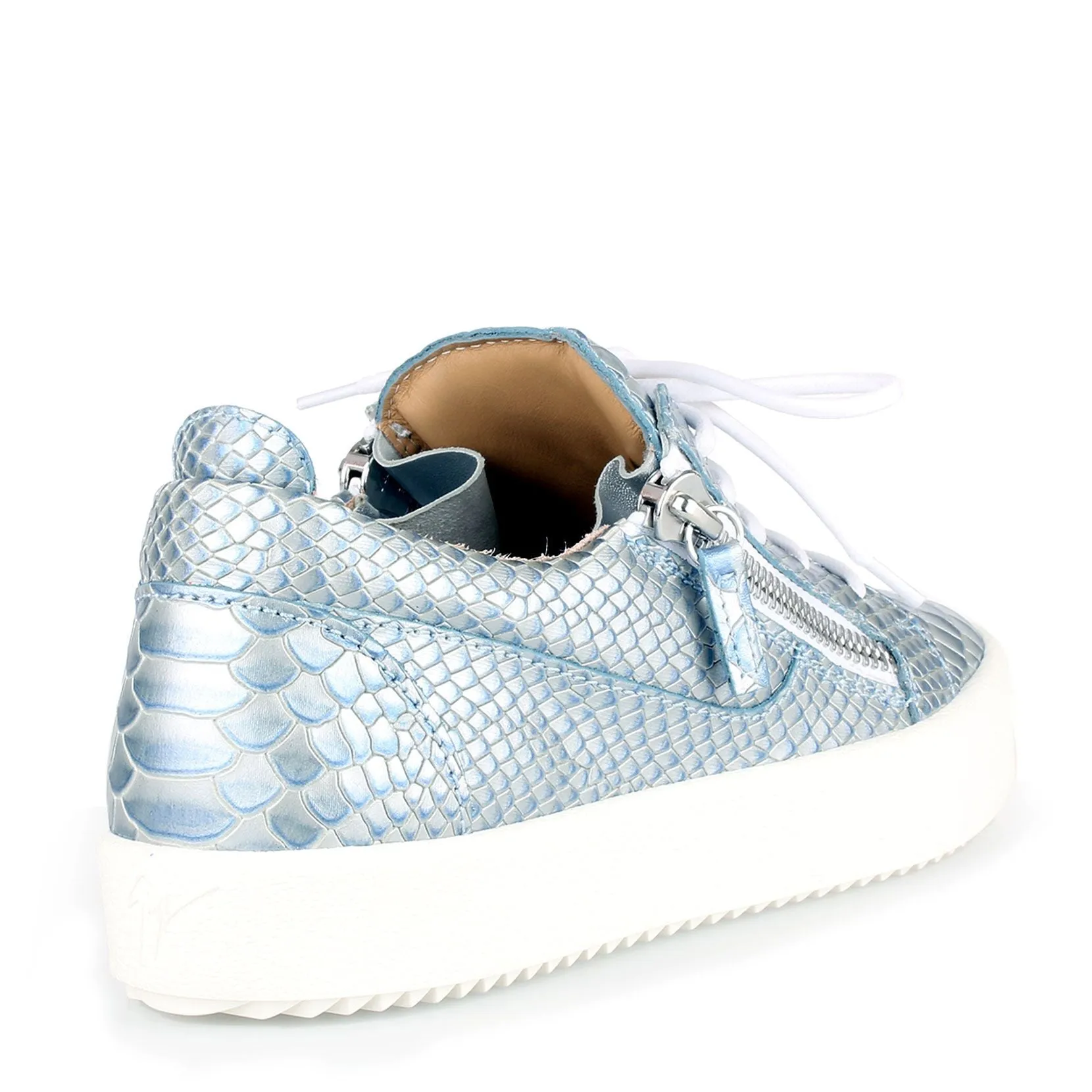 Giuseppe Zanotti Gail light blue embossed sneakers