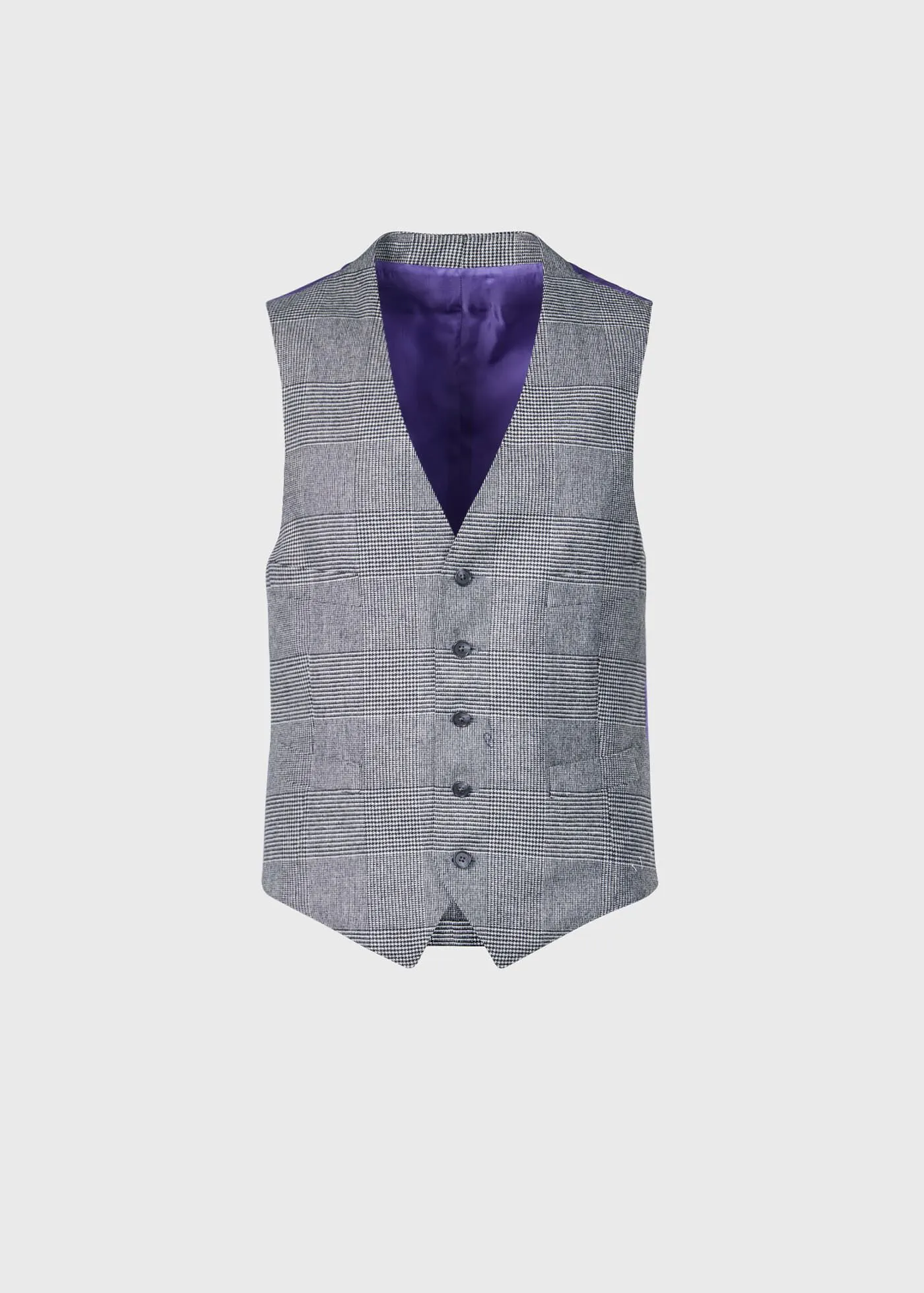 Glen Plaid Tailored Vest